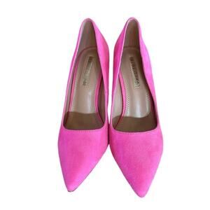 Lilliana Women's Neon Pink Stiletto Pumps Size 10 Formal 4.5” Heels